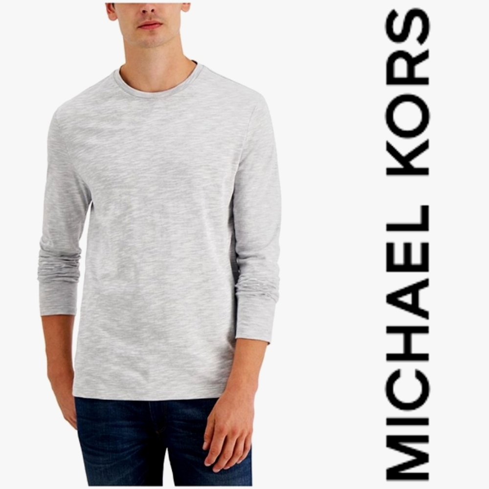 Michael Kors Embroidered Logo Long Sleeve Crewneck Shirt